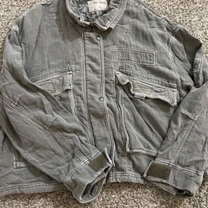 We The Free Gray Military Jacket